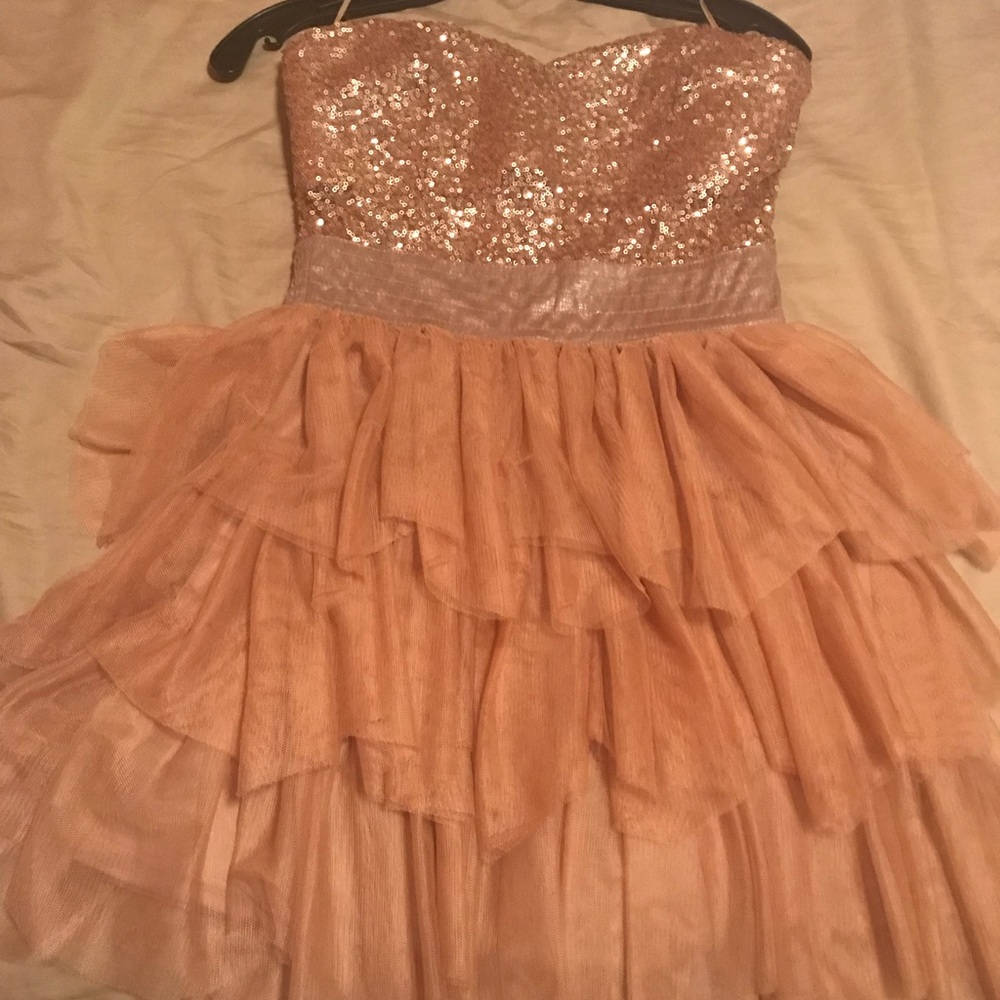 Peachy rose blush dress